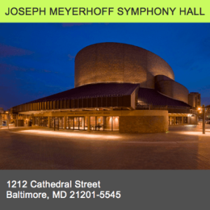 Meyerhoff Seating Chart