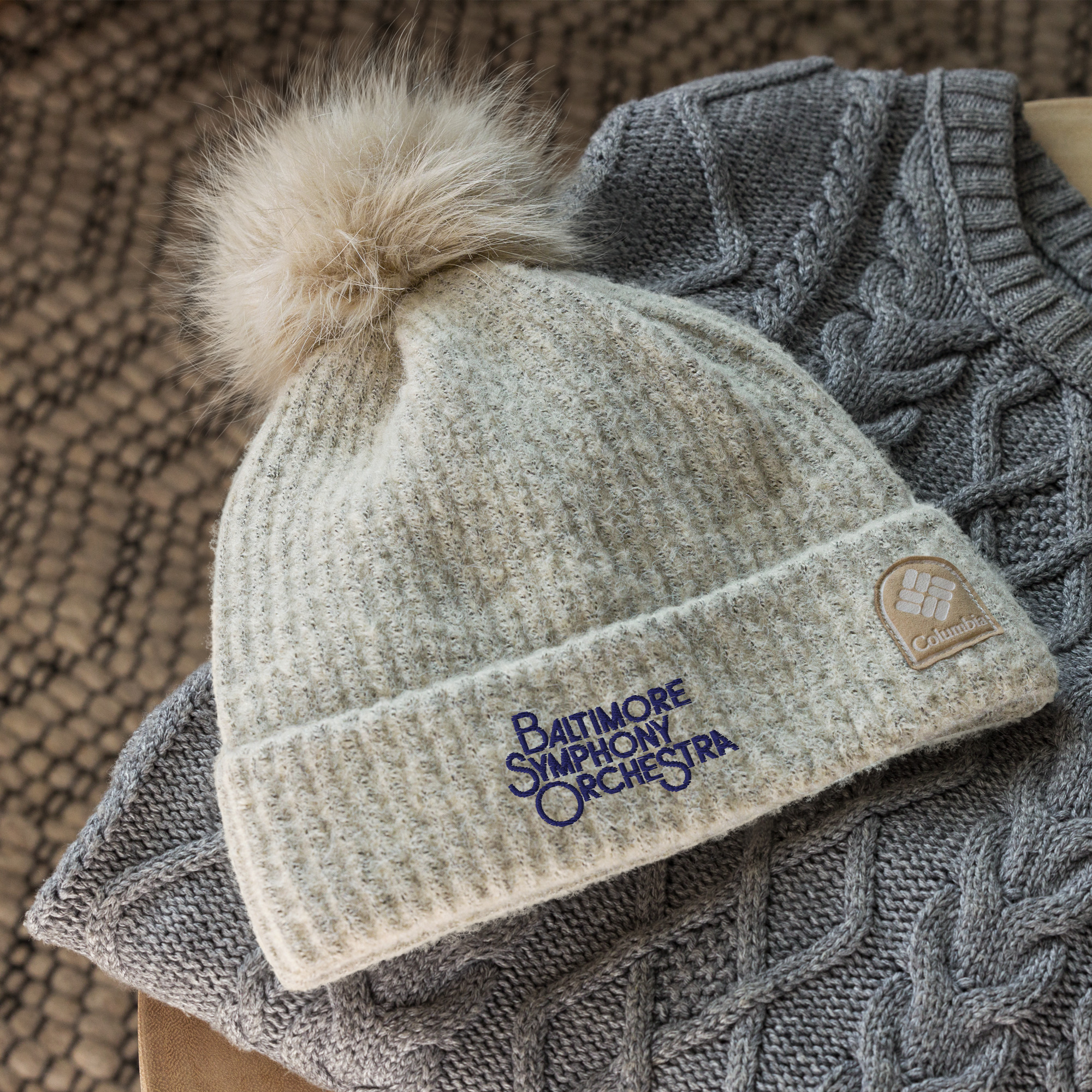BSO Columbia Pom-Pom Beanie | Baltimore Symphony Orchestra