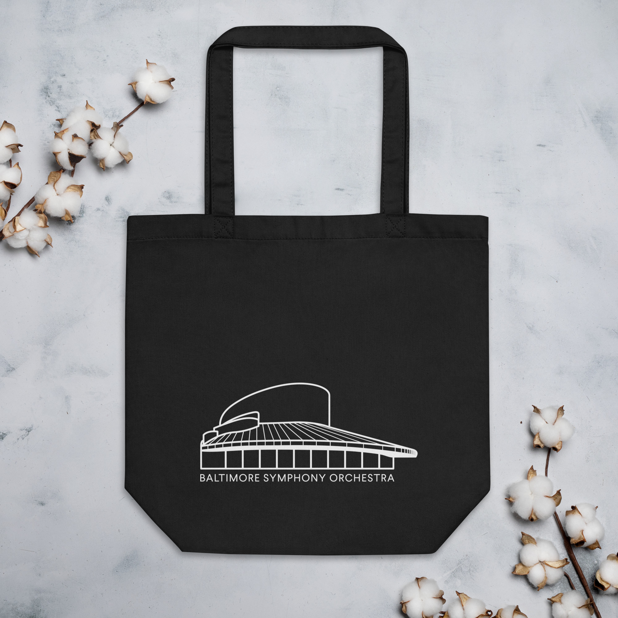 Meyerhoff Minimalist Drawing Eco Tote Bag Baltimore Symphony