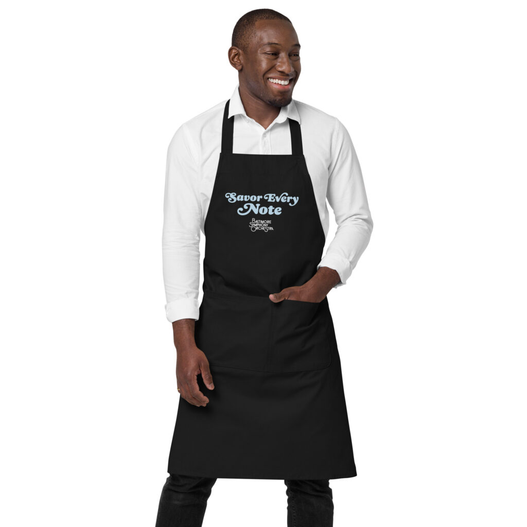 Savor Every Note Organic Cotton Apron | Baltimore Symphony Orchestra