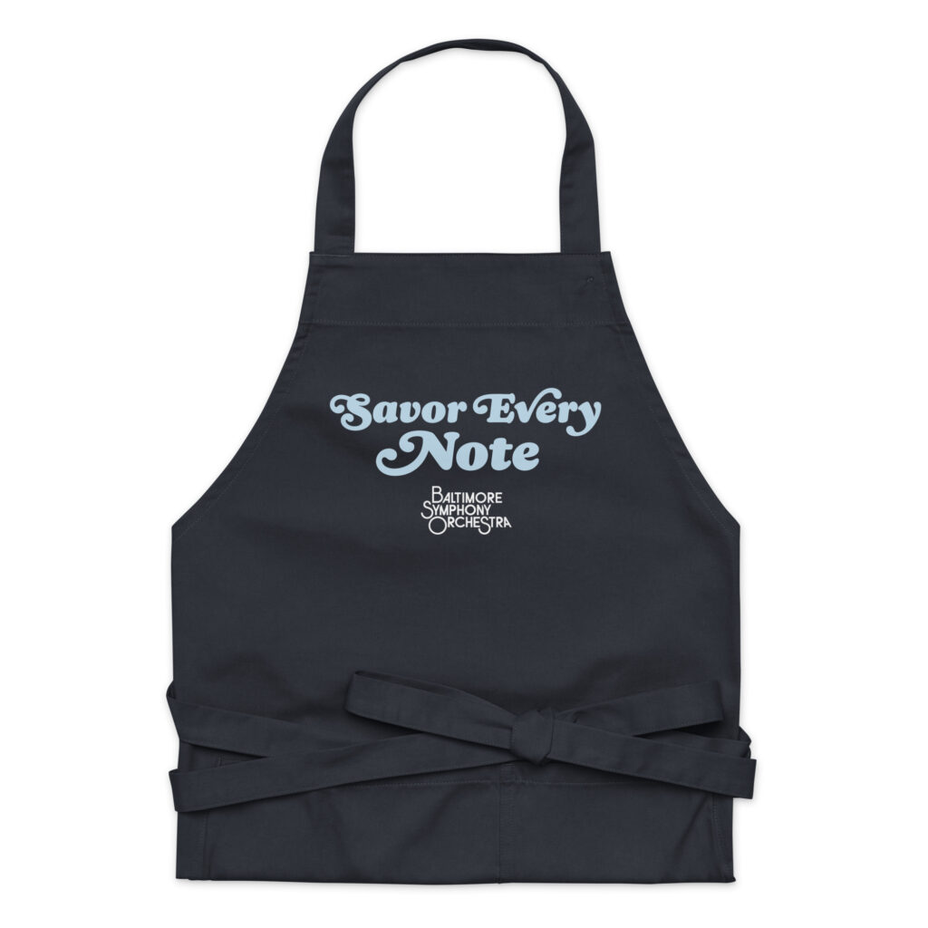 Savor Every Note Organic Cotton Apron | Baltimore Symphony Orchestra