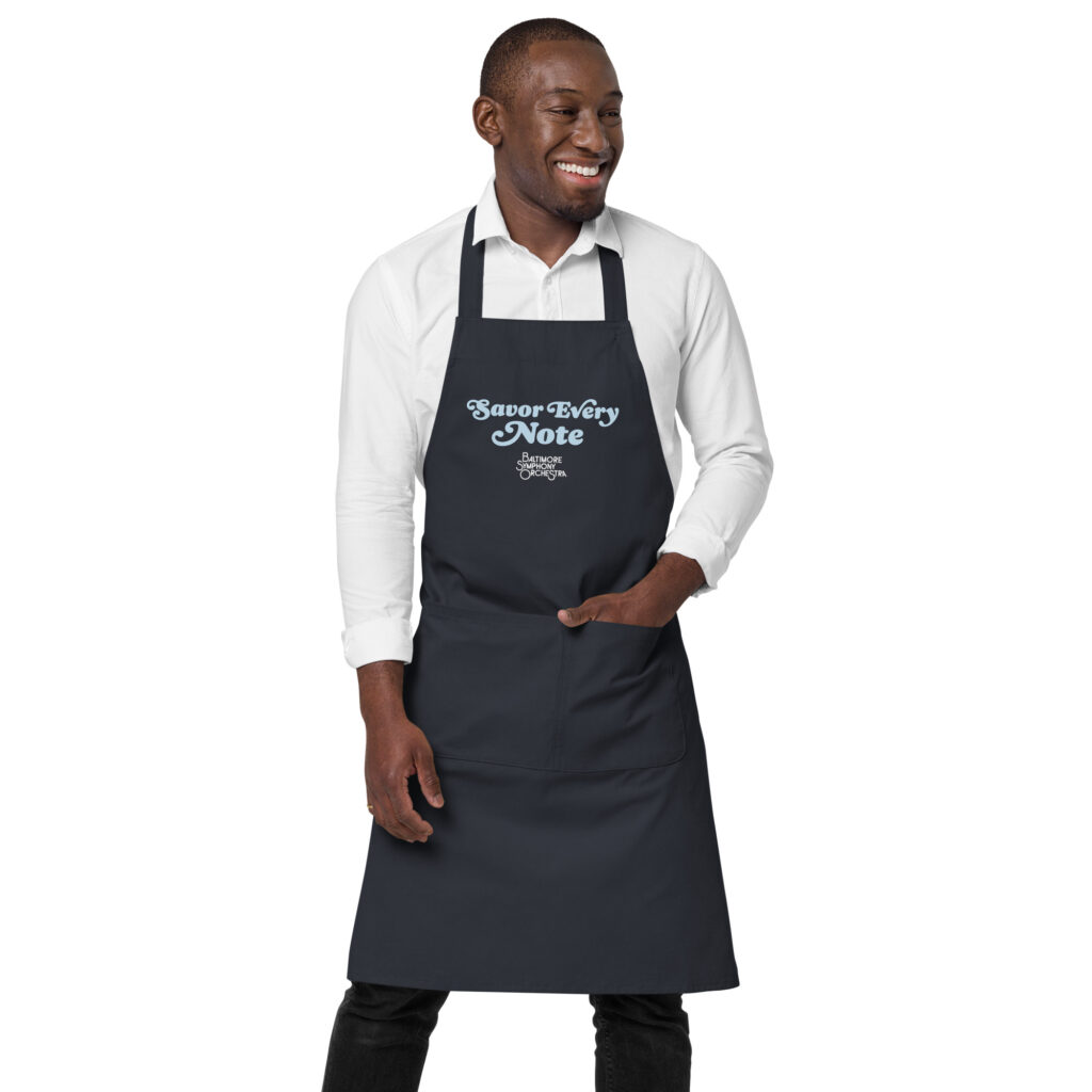 Savor Every Note Organic Cotton Apron | Baltimore Symphony Orchestra