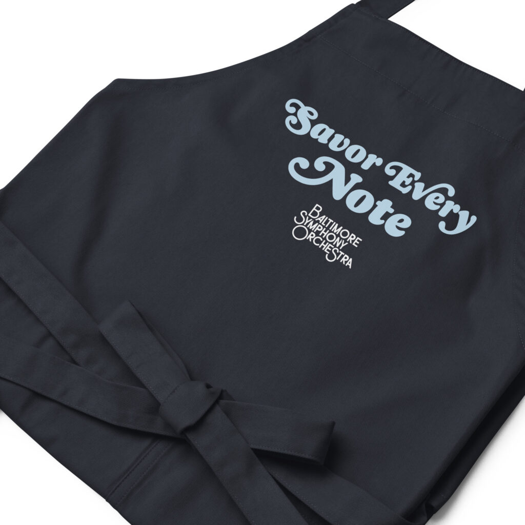 Savor Every Note Organic Cotton Apron | Baltimore Symphony Orchestra
